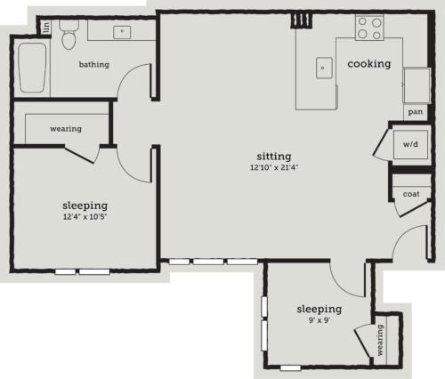 Alexan Webster Two Bedroom Floor Plan B1