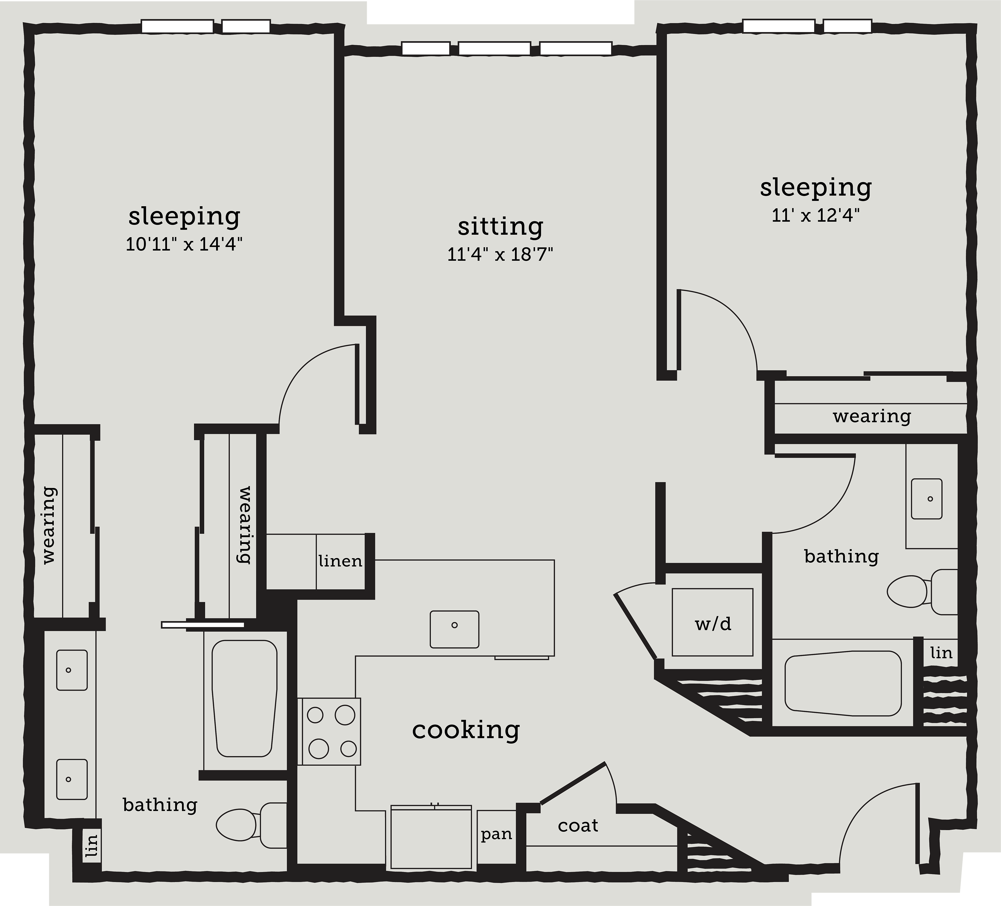Alexan Webster Two Bedroom Floor Plan B6